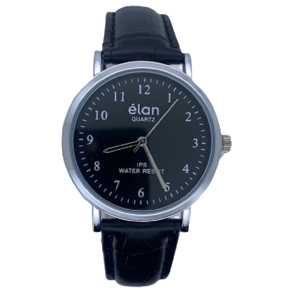 ÉLAN Dameshorloge Zilver Metaal Leren Band - EL003-1.1