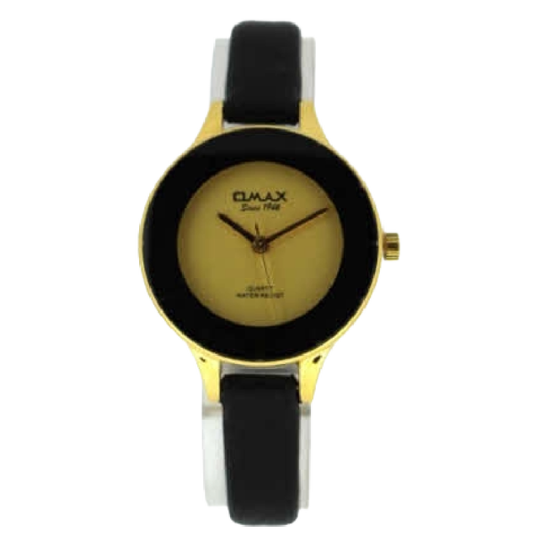 OMAX Dameshorloge Goud Metaal Leren Band - X063