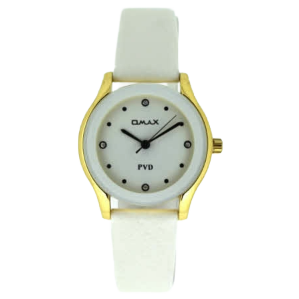 OMAX Dameshorloge Goud Metaal Leren Band - X072
