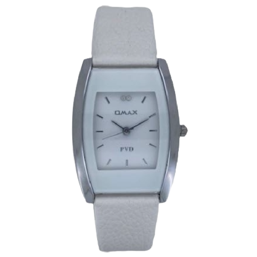 OMAX Dameshorloge Zilver Metaal Leren Band - X196