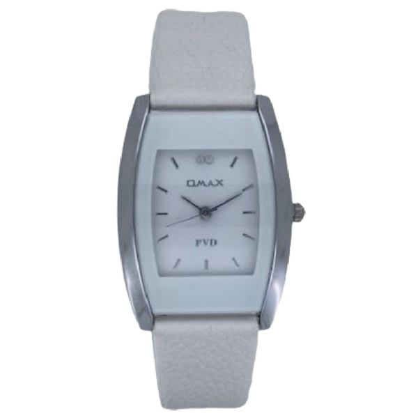 OMAX Dameshorloge Zilver Metaal Leren Band - X196