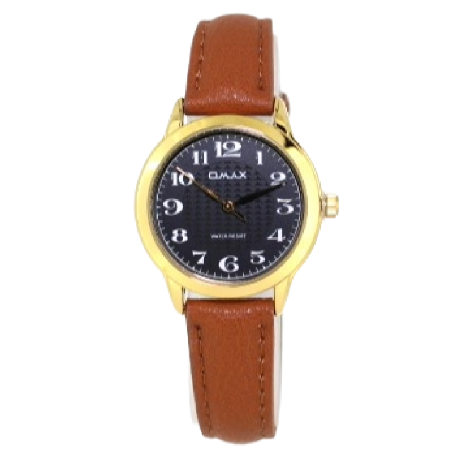 OMAX Herenhorloge Goud Metaal Leren Band - X115