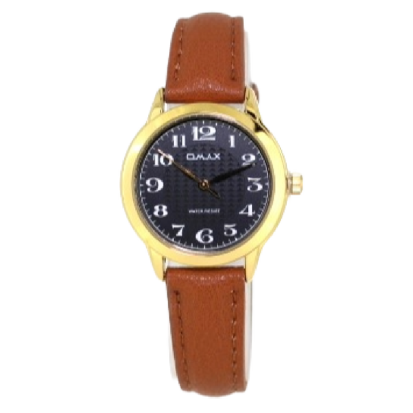 OMAX Herenhorloge Goud Metaal Leren Band - X115