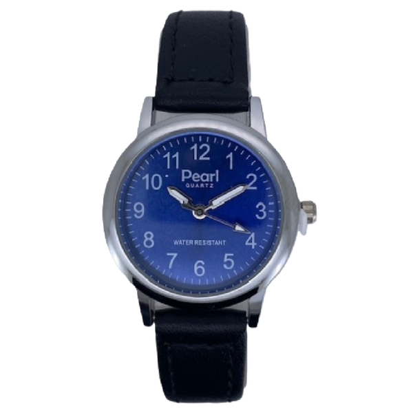 PEARL Dameshorloge Zilver Metaal Leren Band - 10/PDS023