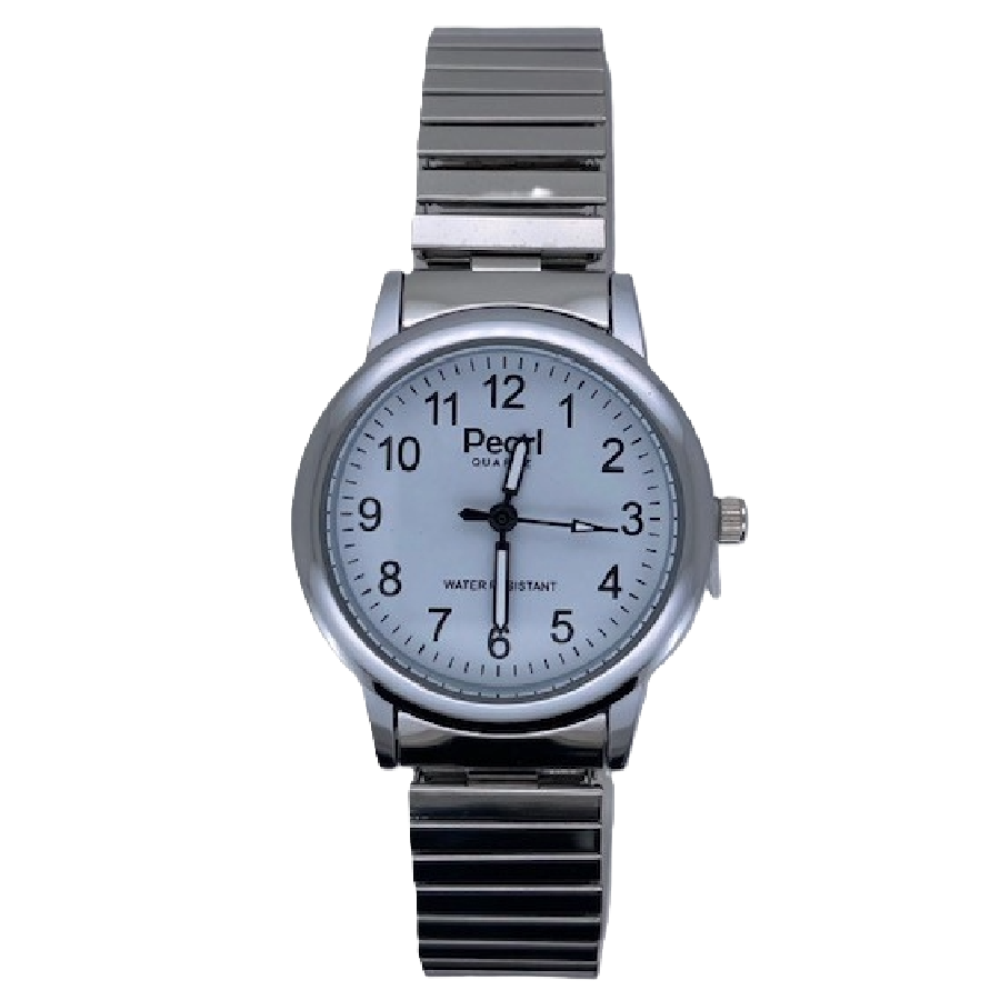 PEARL Dameshorloge Zilver Metaal Rekband - 10/PDS008