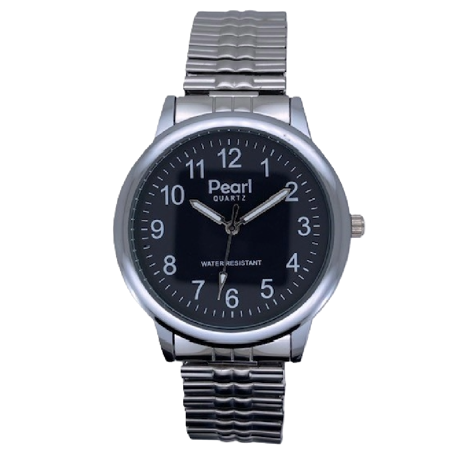PEARL Herenhorloge Zilver Metaal Rekband - 10/PHS009