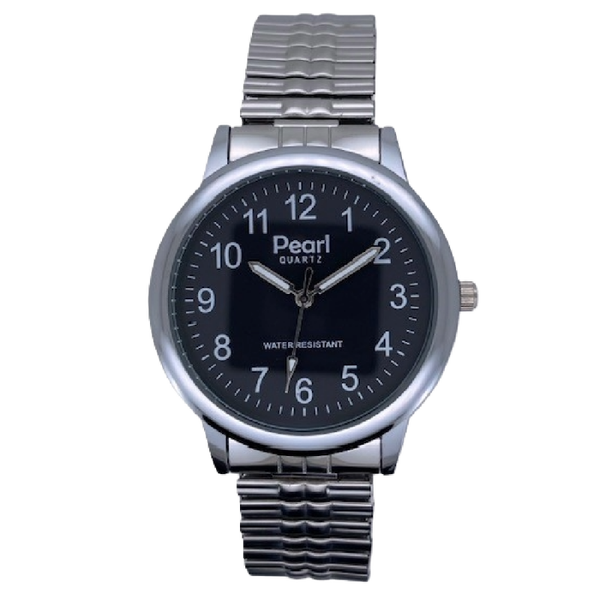 PEARL Herenhorloge Zilver Metaal Rekband - 10/PHS009