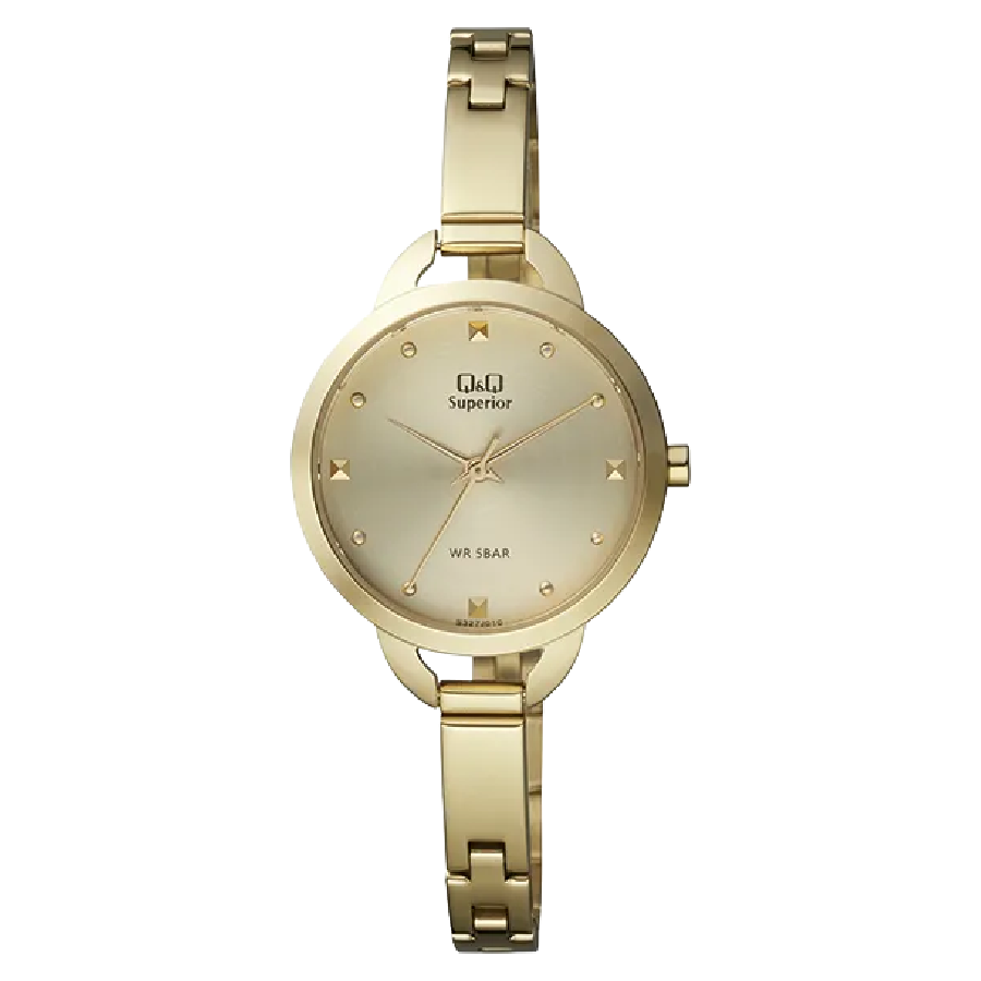 Q&Q Dames Horloge Goud Metaal - S327J010Y