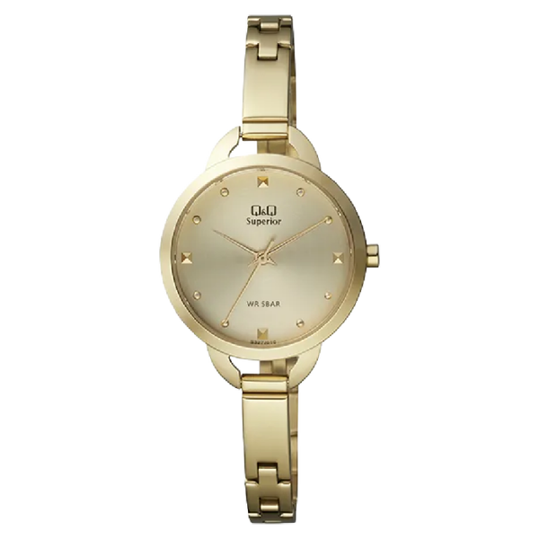 Q&Q Dames Horloge Goud Metaal - S327J010Y