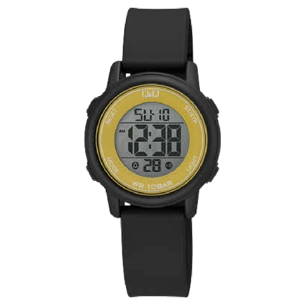 Q&Q Dameshorloge Digitaal Zwart Siliconen - G05A-003VY