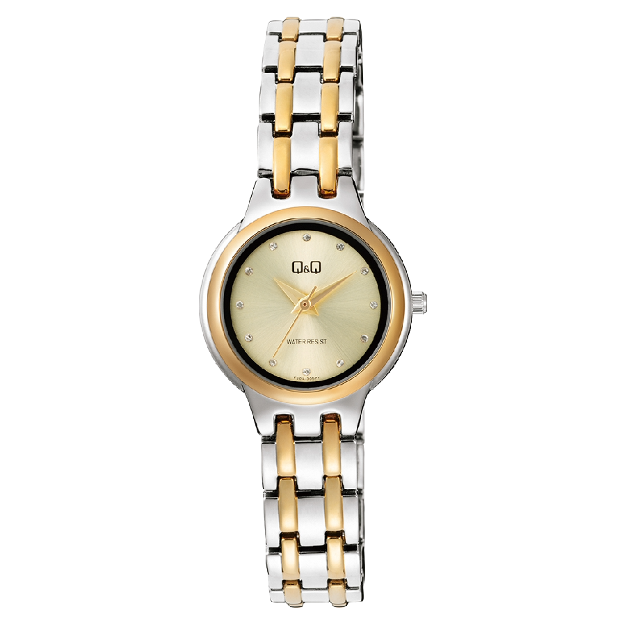 Q&Q Dameshorloge Metaal Goud/Zilver 26mm - 034.2 F20A-005PY