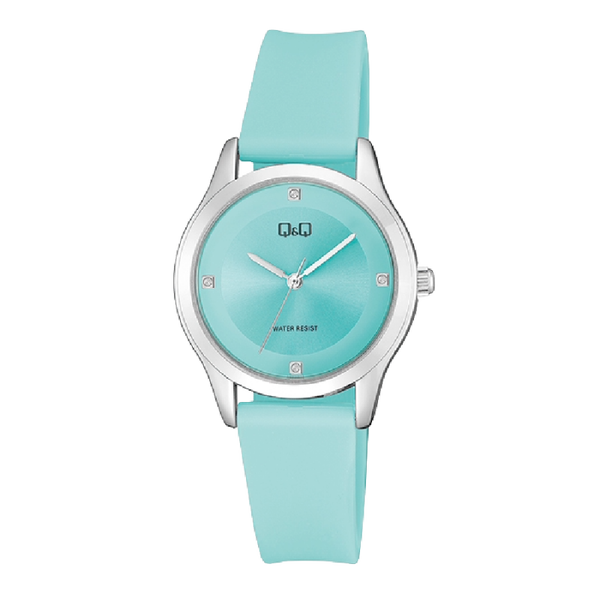 Q&Q Dameshorloge Zilverkleurig Metaal Blauw - QZ51J342Y