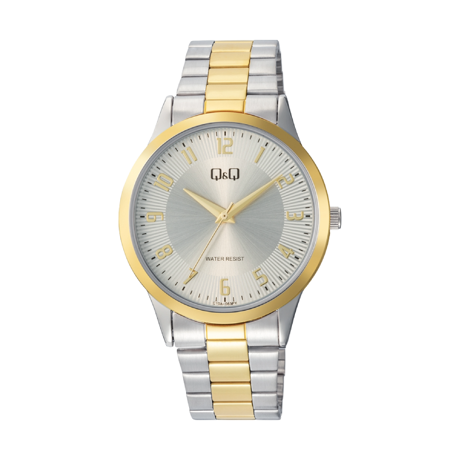 Q&Q Herenhorloge Zilver / Goud RVS - C10A-063PY