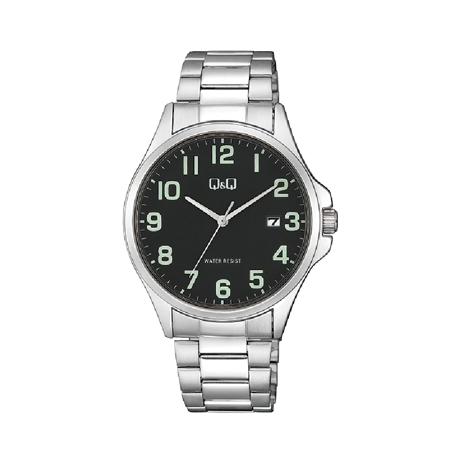 Q&Q Herenhorloge Zilver RVS Datumfunctie - A480J205Y