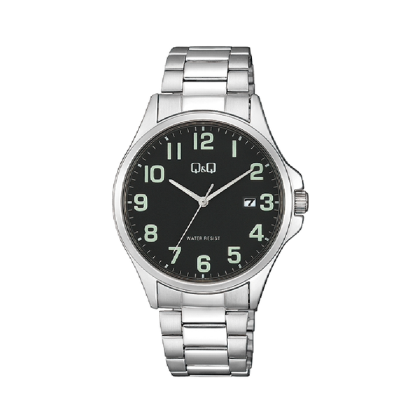 Q&Q Herenhorloge Zilver RVS Datumfunctie - A480J205Y