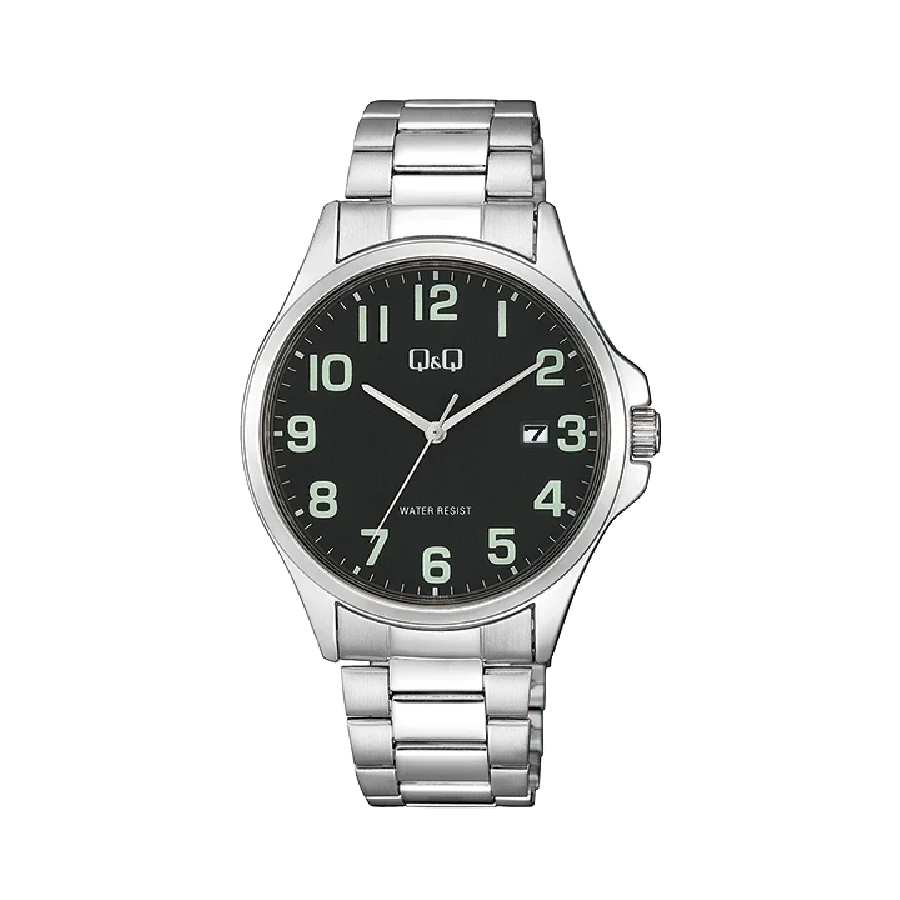 Q&Q Herenhorloge Zilver Datumfunctie 40mm - A480J205Y