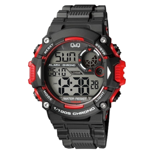 Q&Q Herenhorloge Digitaal Zwart Kunststof - M146J003Y