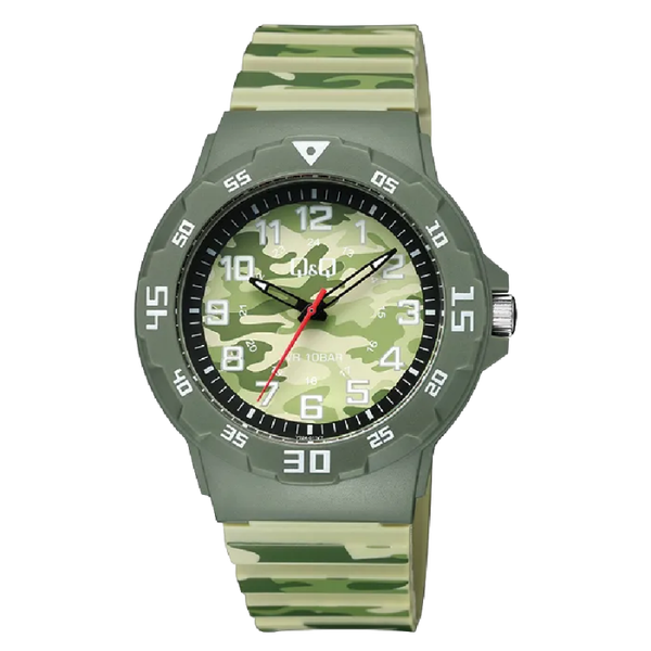Q&Q Herenhorloge Groen Kunststof - V02A-011VY