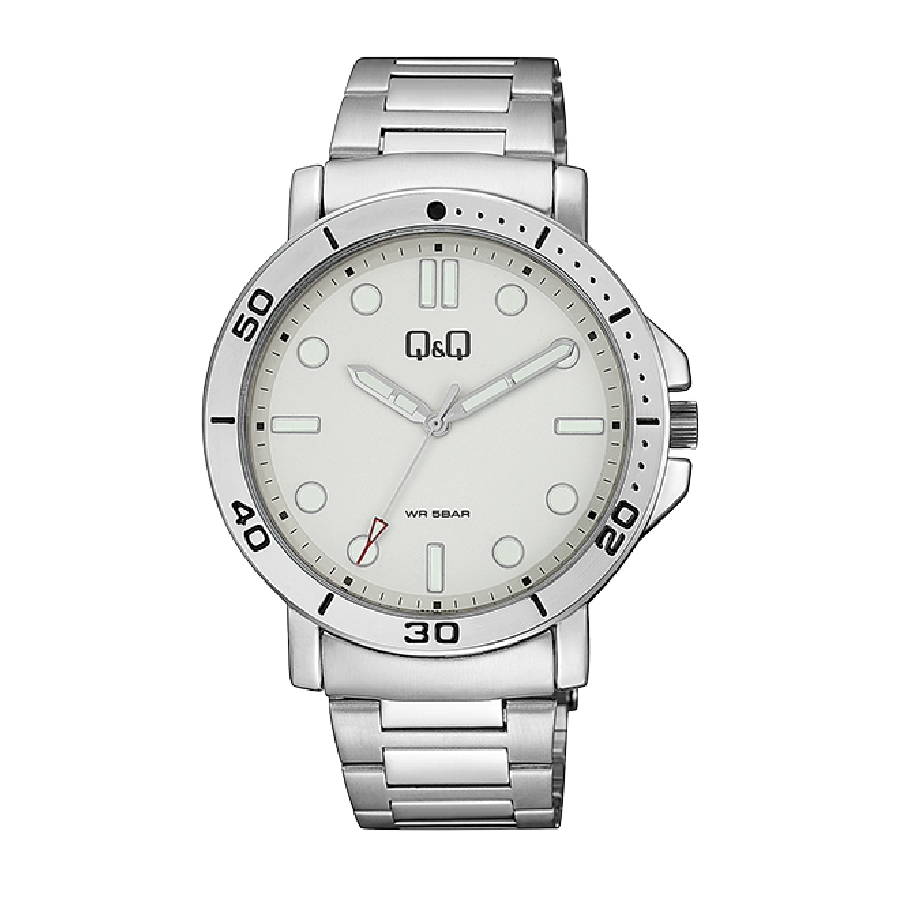 Q&Q Herenhorloge Zilver RVS - QB86J201Y