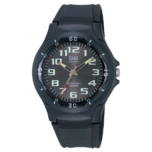 Q&Q Herenhorloge Zwart Kunststof - VP58J002Y