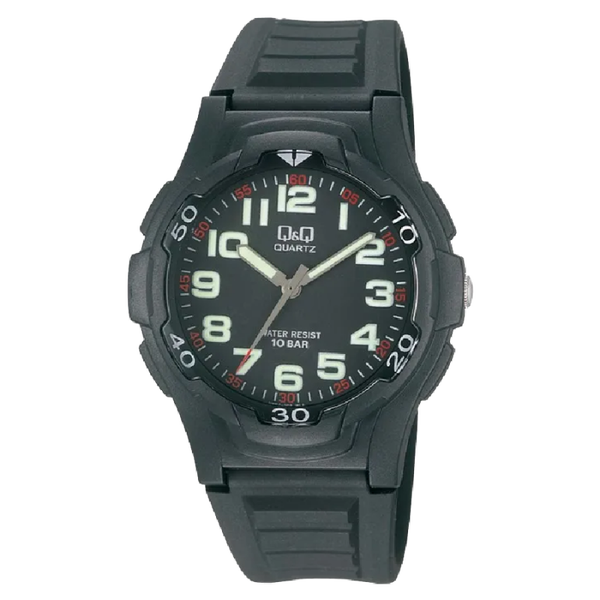 Q&Q Herenhorloge Zwart Kunststof - VP84J002Y