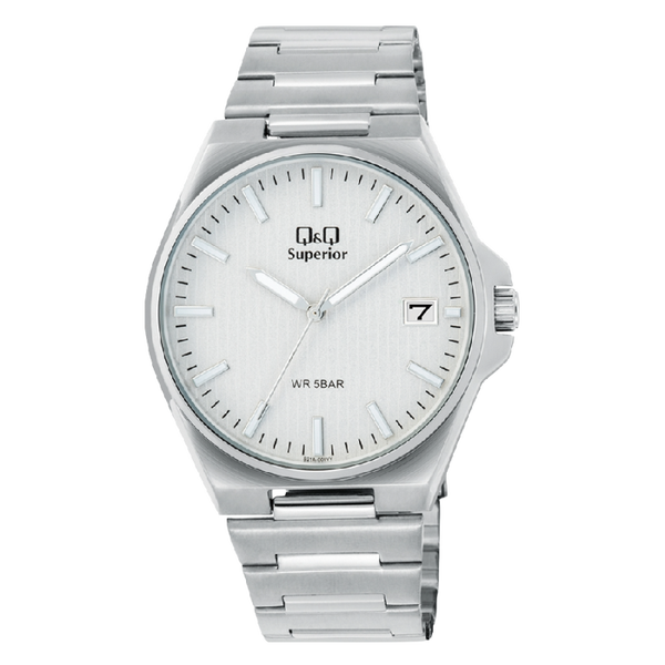 Q&Q Superior Heren Horloge Zilver Metaal - S21A-001VY
