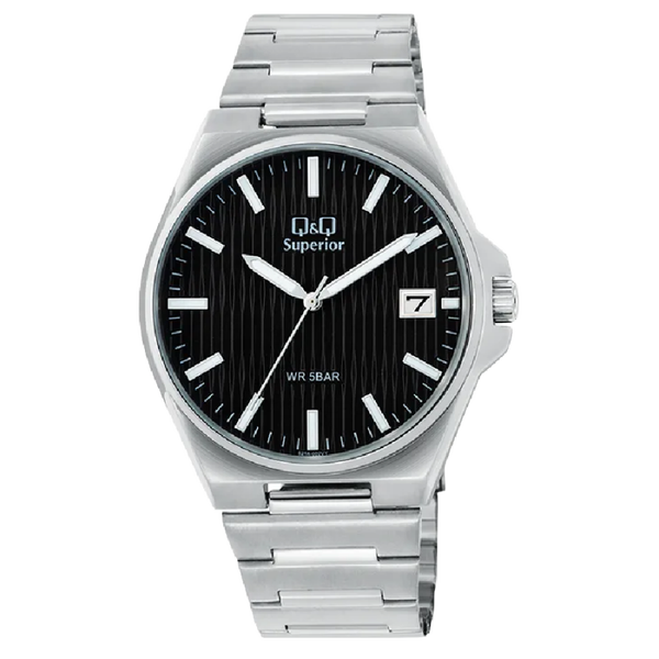 Q&Q Superior Heren Horloge Zilver Metaal - S21A-002VY
