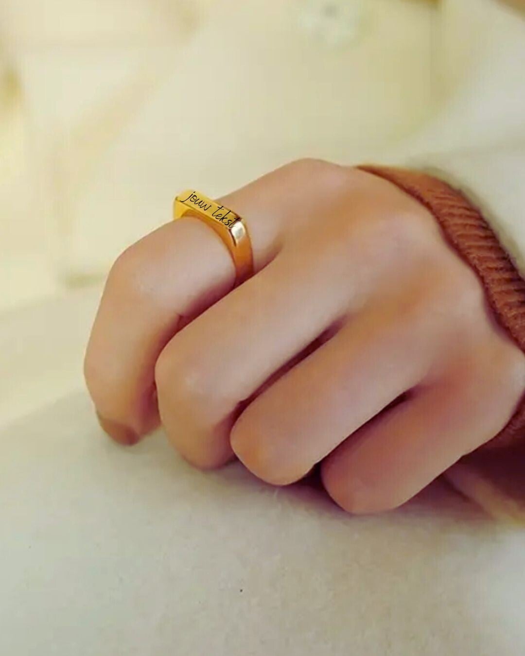 Roestvrijstalen Ring met Persoonlijke Gravure