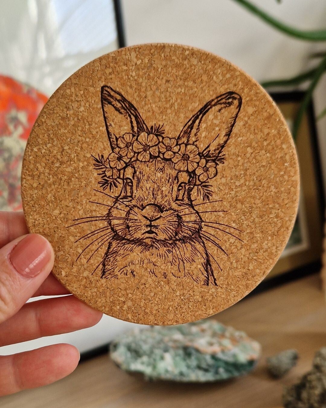 Paaskurken Onderzetters met Schattige Konijnenmotieven