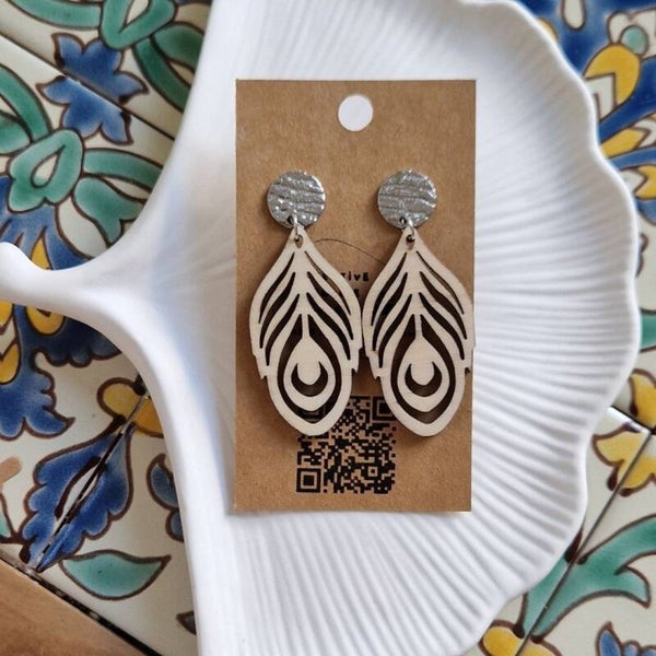 OORBELLEN LUNAR LEAF