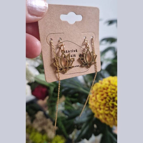 OORBELLEN THREADER LOTUS BLOSSOM