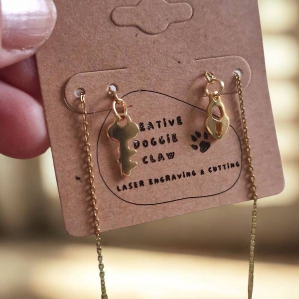 OORBELLEN THREADER SECURE LOCK & KEY DANGLERS