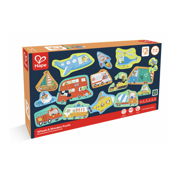 Wheels and wonders puzzle | Hape