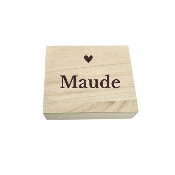 Houten kistje klein | hartje