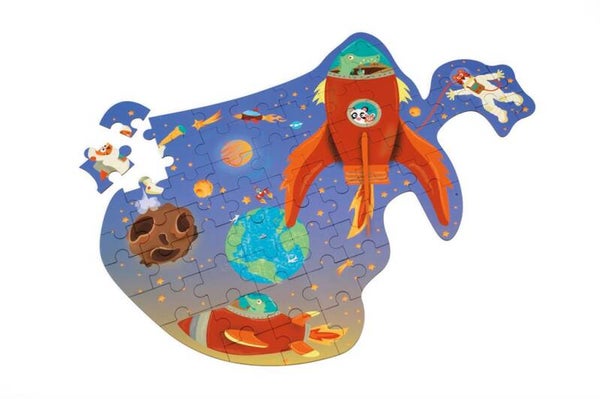 Contour puzzel Ruimte | Scratch