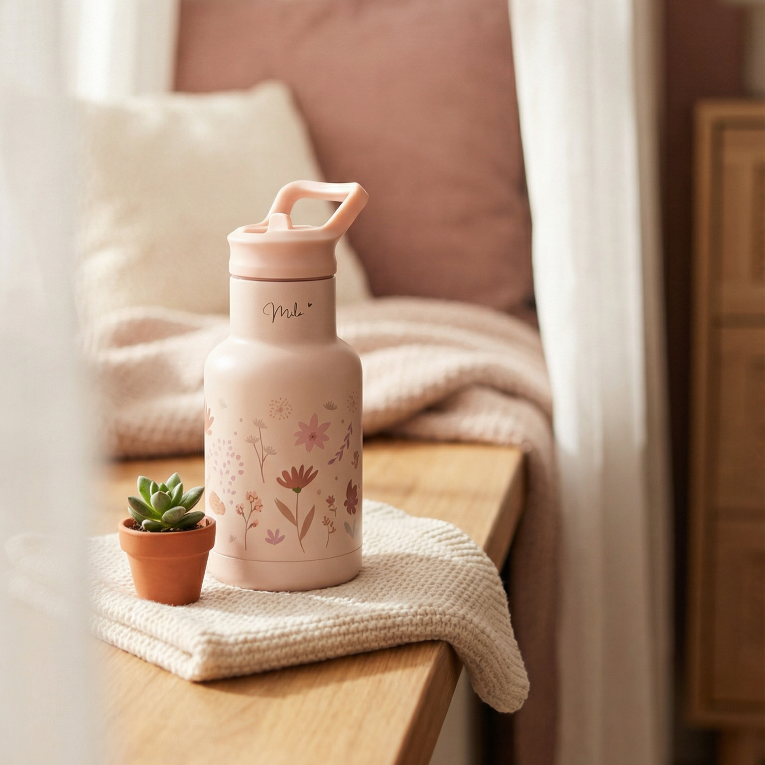 Drinkfles bloemen | Kidzroom