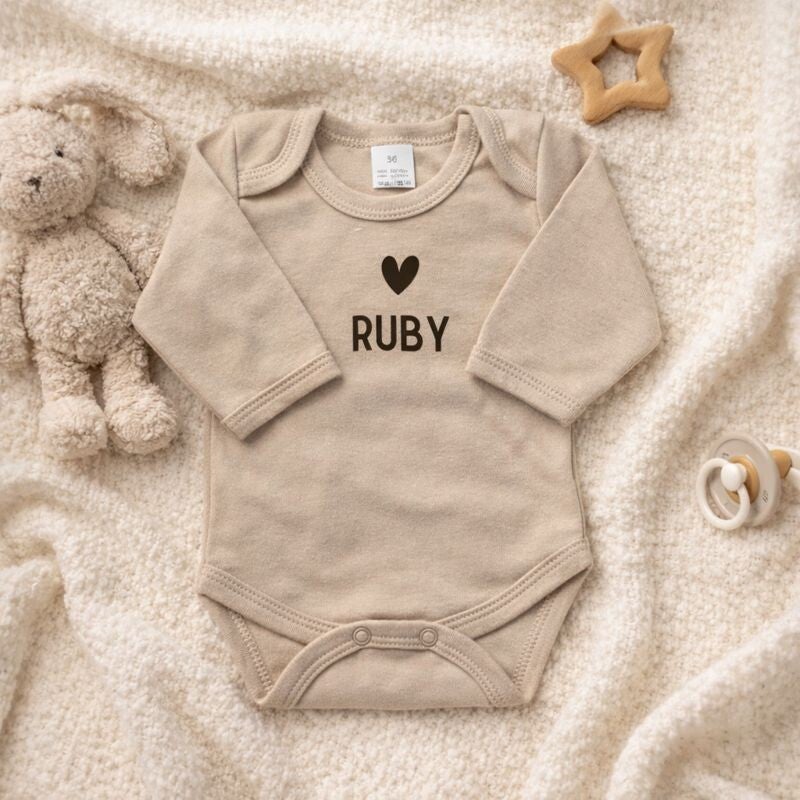 Romper lange mouw | Beige