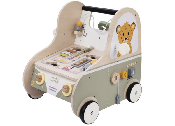 Houten loopwagen auto | Jack & Jacky