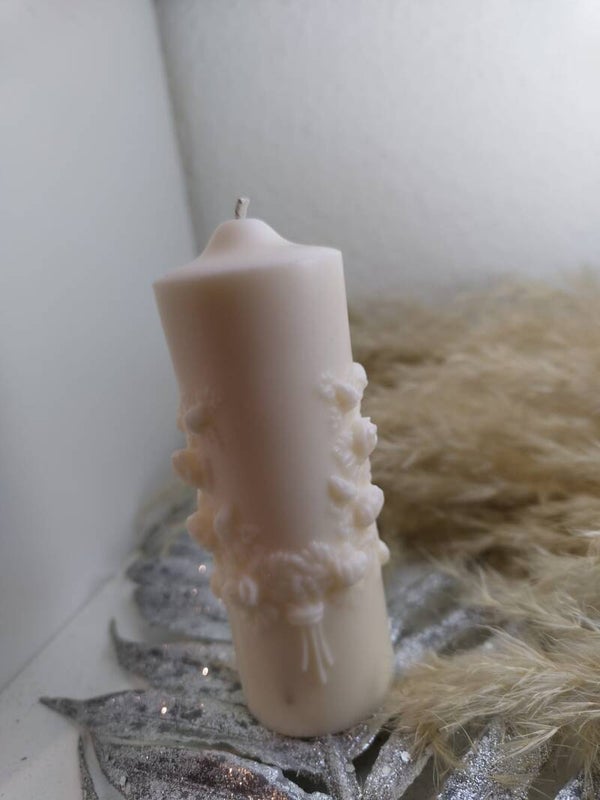 Deko Kerze  Votive mit Rosen