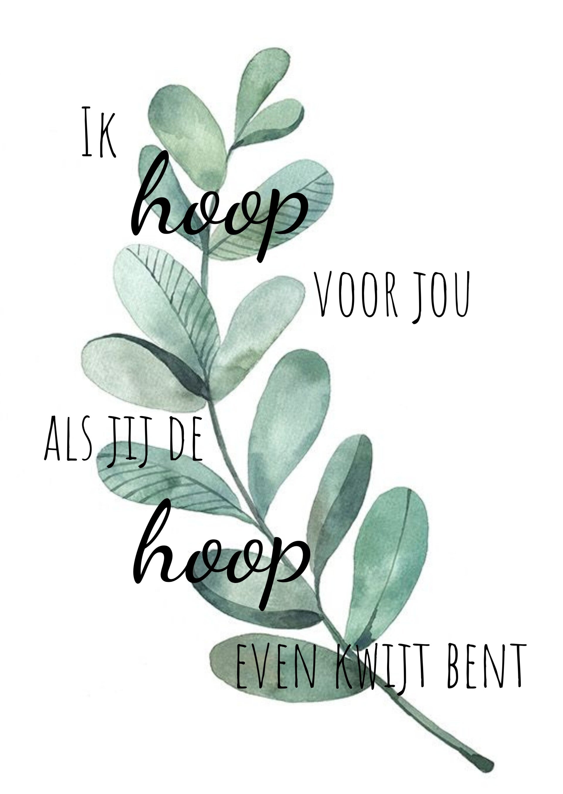 Wenskaart 'Ik hoop voor jou'