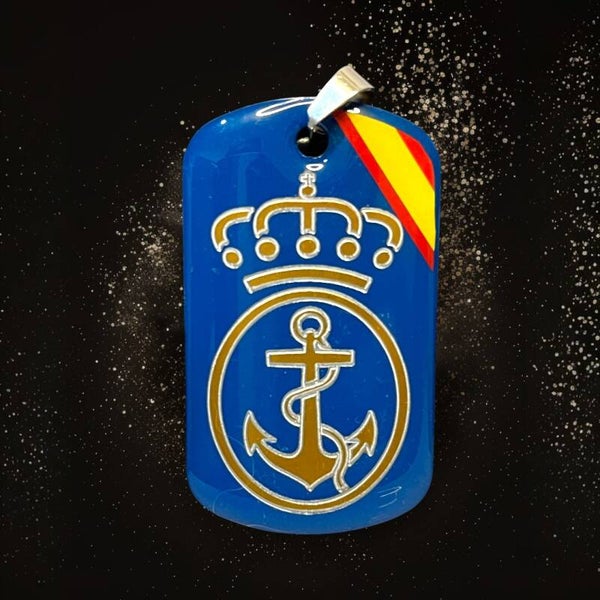 🇪🇸 Ciondolo Artigianale Personalizzato - Armada Española - Piastrina Militare