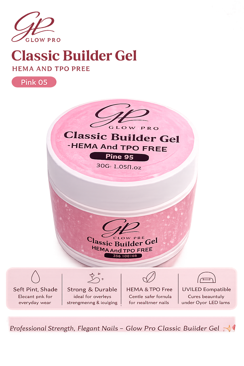 Glow Pro Classic Builder Gel – Pink 05