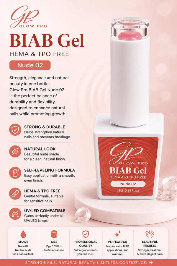 Glow Pro BIAB Gel – Nude 02