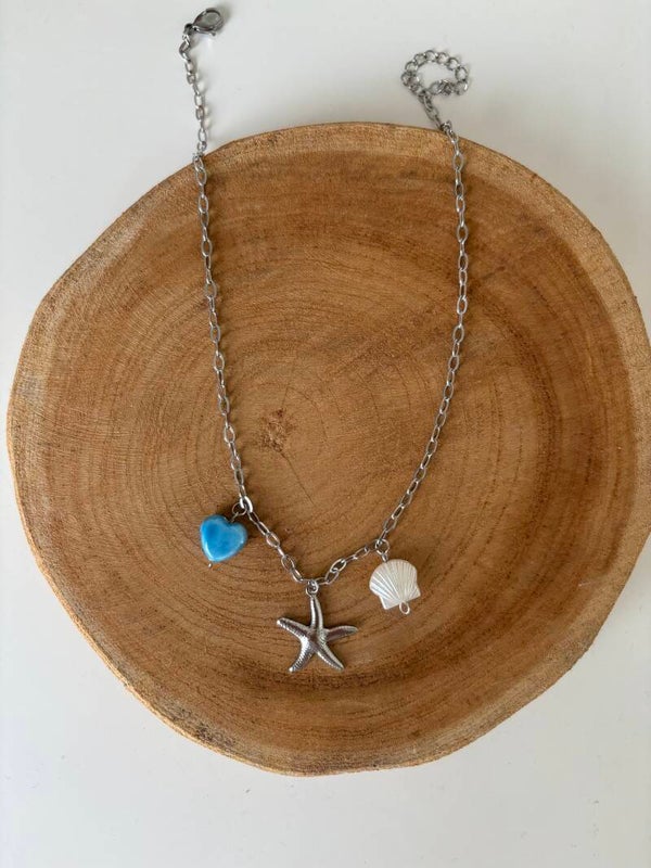 summer necklace-zilver