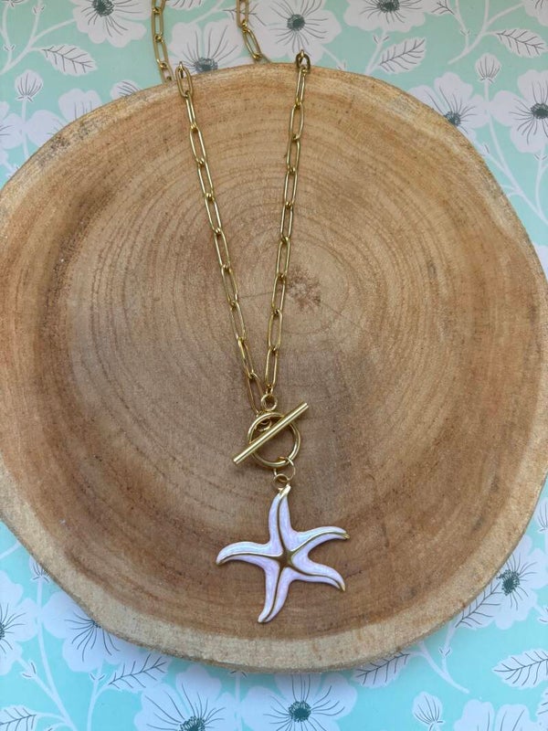 schakelketting zeester-roze