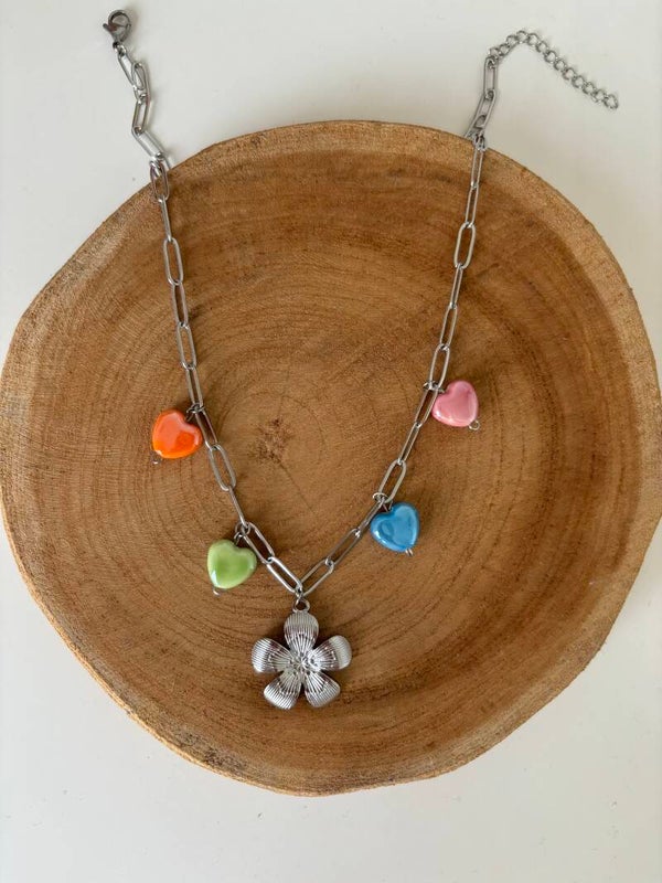 bedelketting summer -zilver