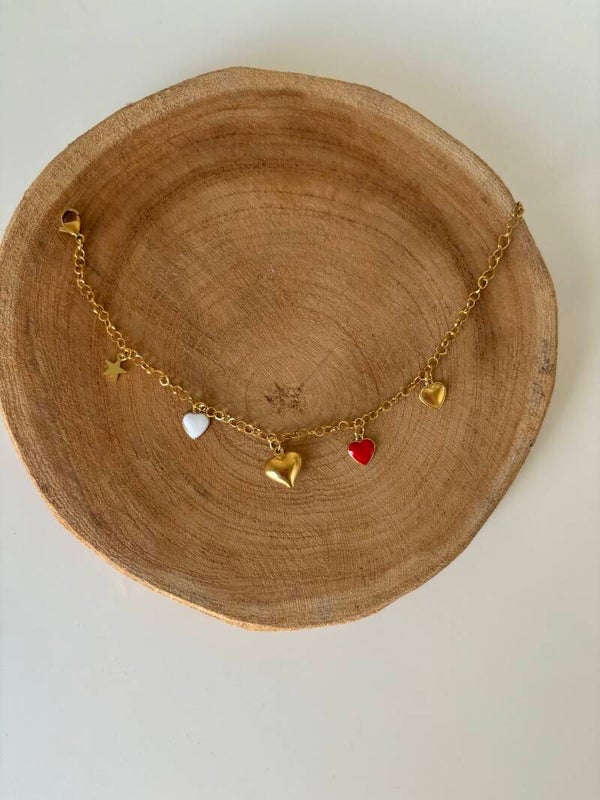 hartjes armband goud