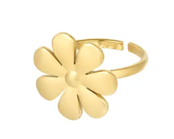 bloemen ring-goud