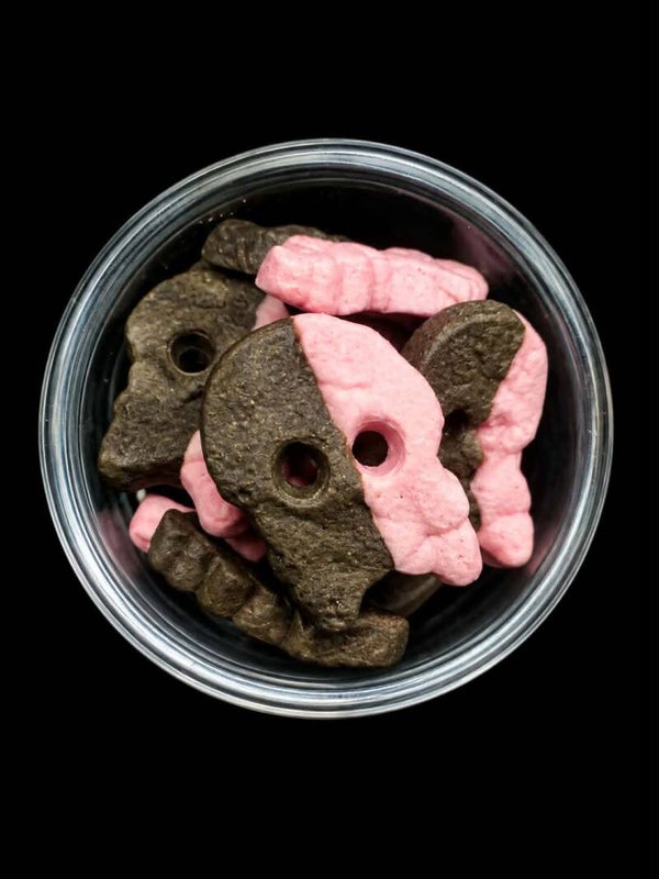 Bubs crâne framboise reglisse 100 gr