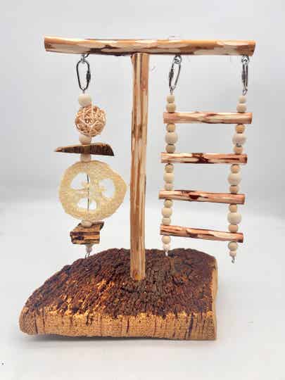 Kurk speeltuin voor parkieten